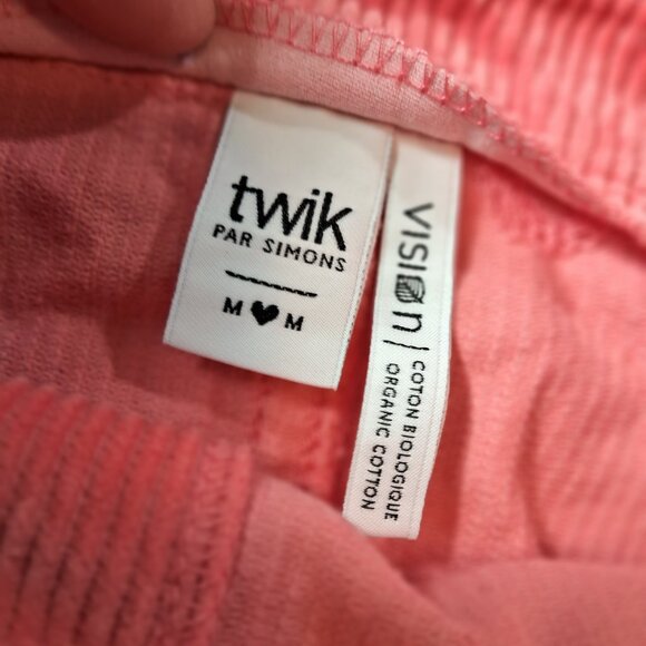 Twik by Simons Corduroy Mini Skirt with Pink Button - Picture 6 of 8